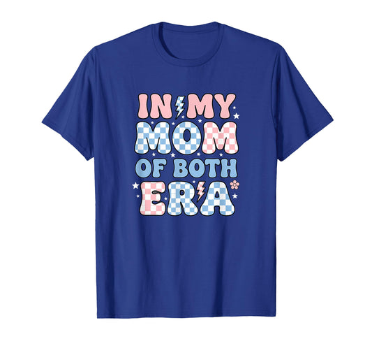 in My Mom of Both Era Mom Retro Mama of Both Groovy Design T-Shirt