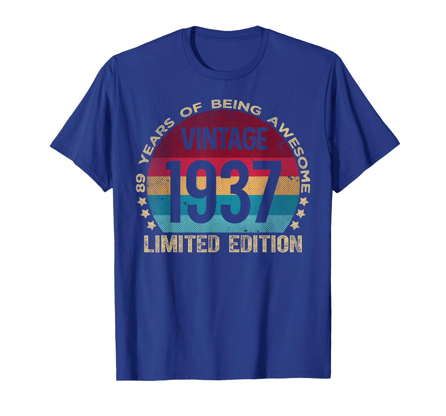 89 Year Old Gifts Vintage 1937 Limited Edition 89th Birthday T-Shirt