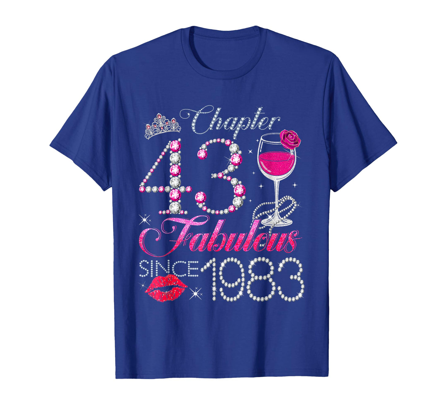 Chapter 43 Fabulous Since 1983 43rd Birthday Queen Diamond T-Shirt