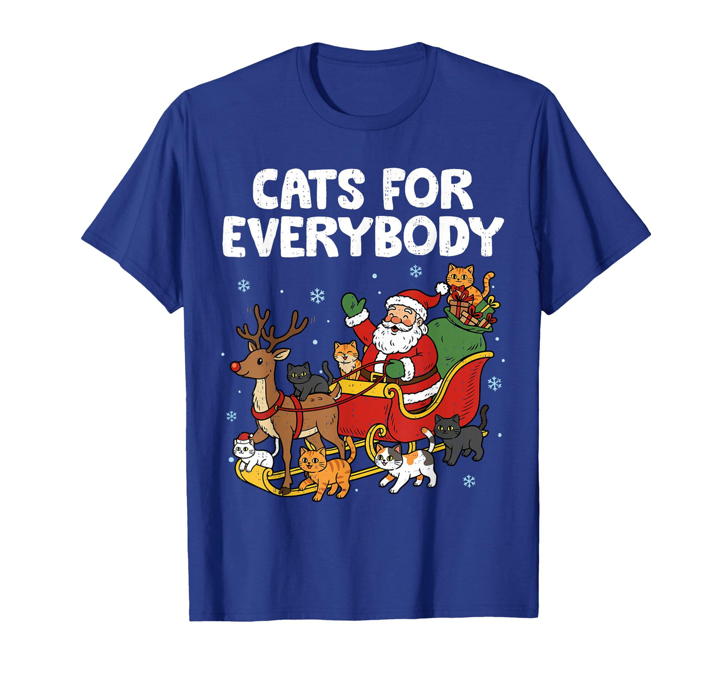 Cats for Everybody Christmas Funny Santa Cat Lover Meow Xmas T-Shirt