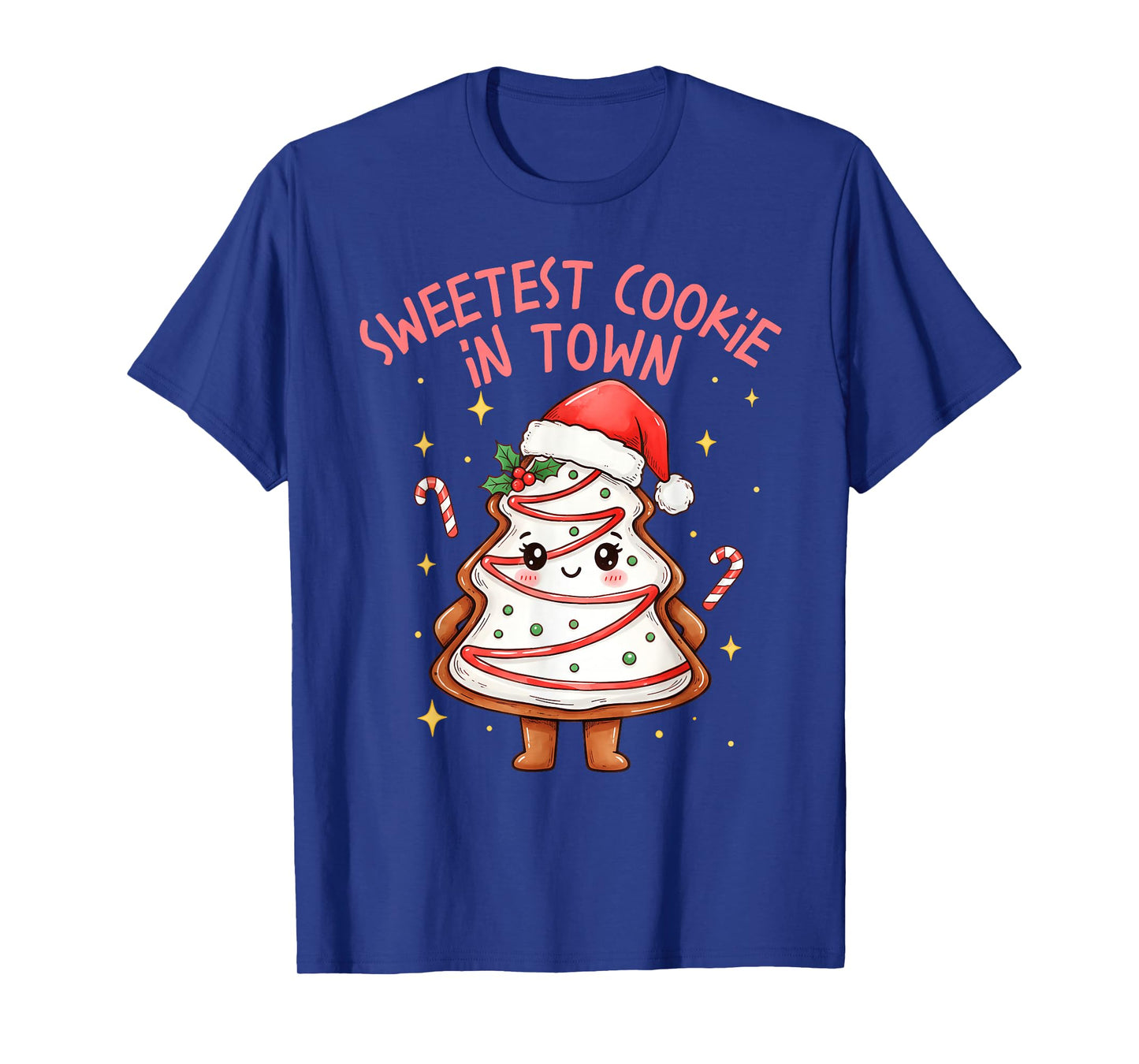 Girl Xmas Sweetest Cookie in Town Funny Christmas Tree Cakes T-Shirt