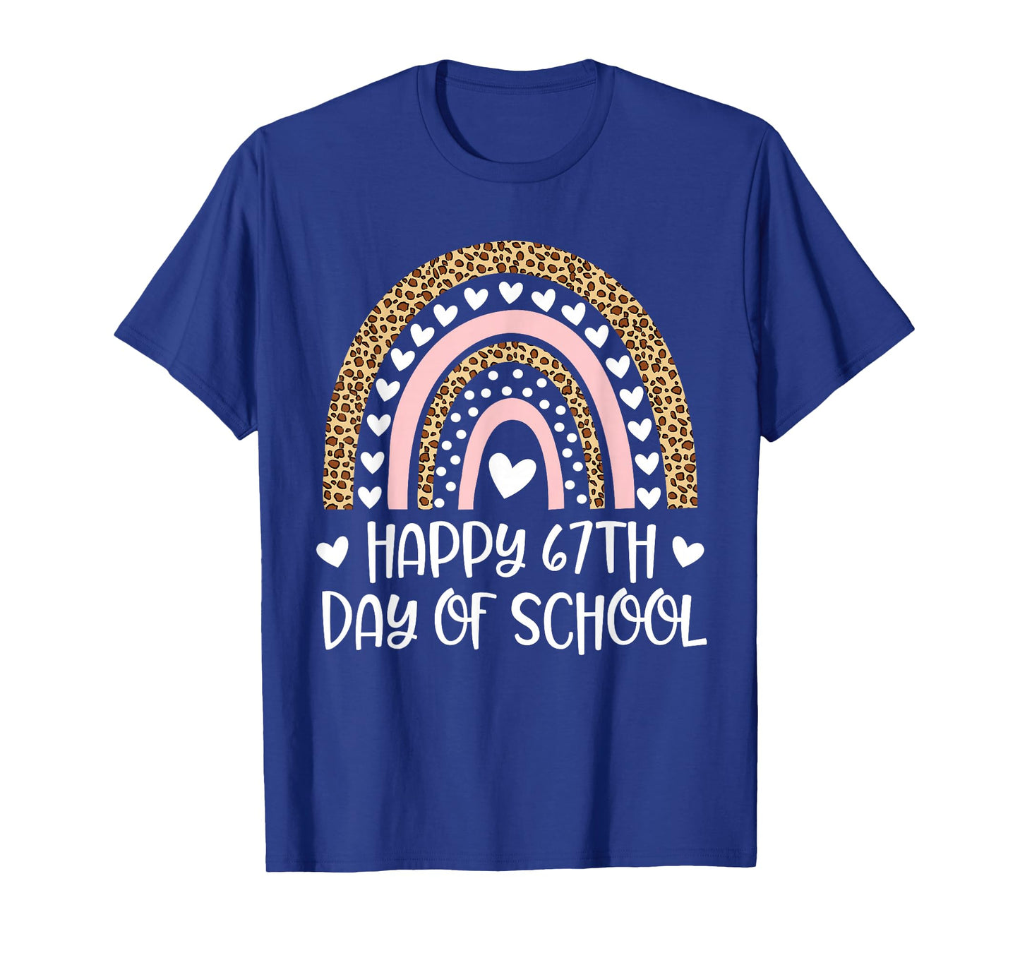 Happy 67th Day of School Rainbow Teacher Kid Six Seven Meme T-Shirt