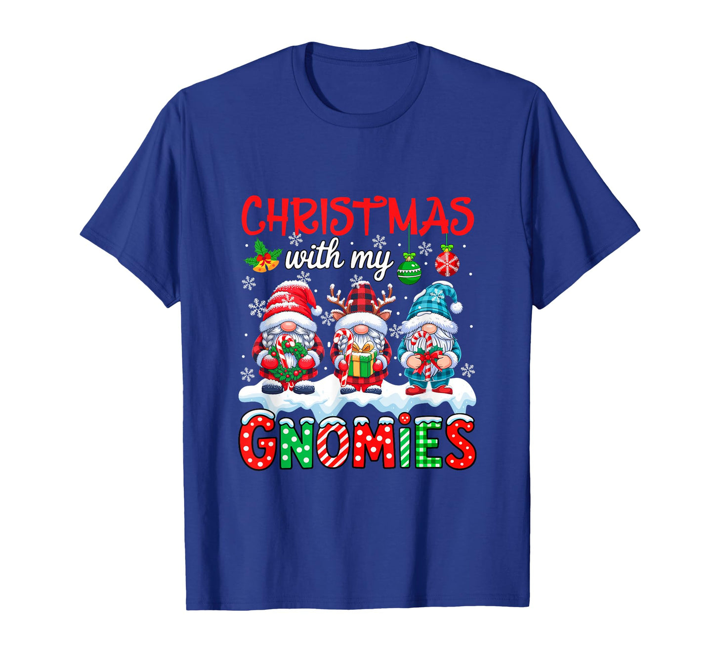 Christmas with My Gnomies Three Gnomes Candy Canes Xmas Box T-Shirt