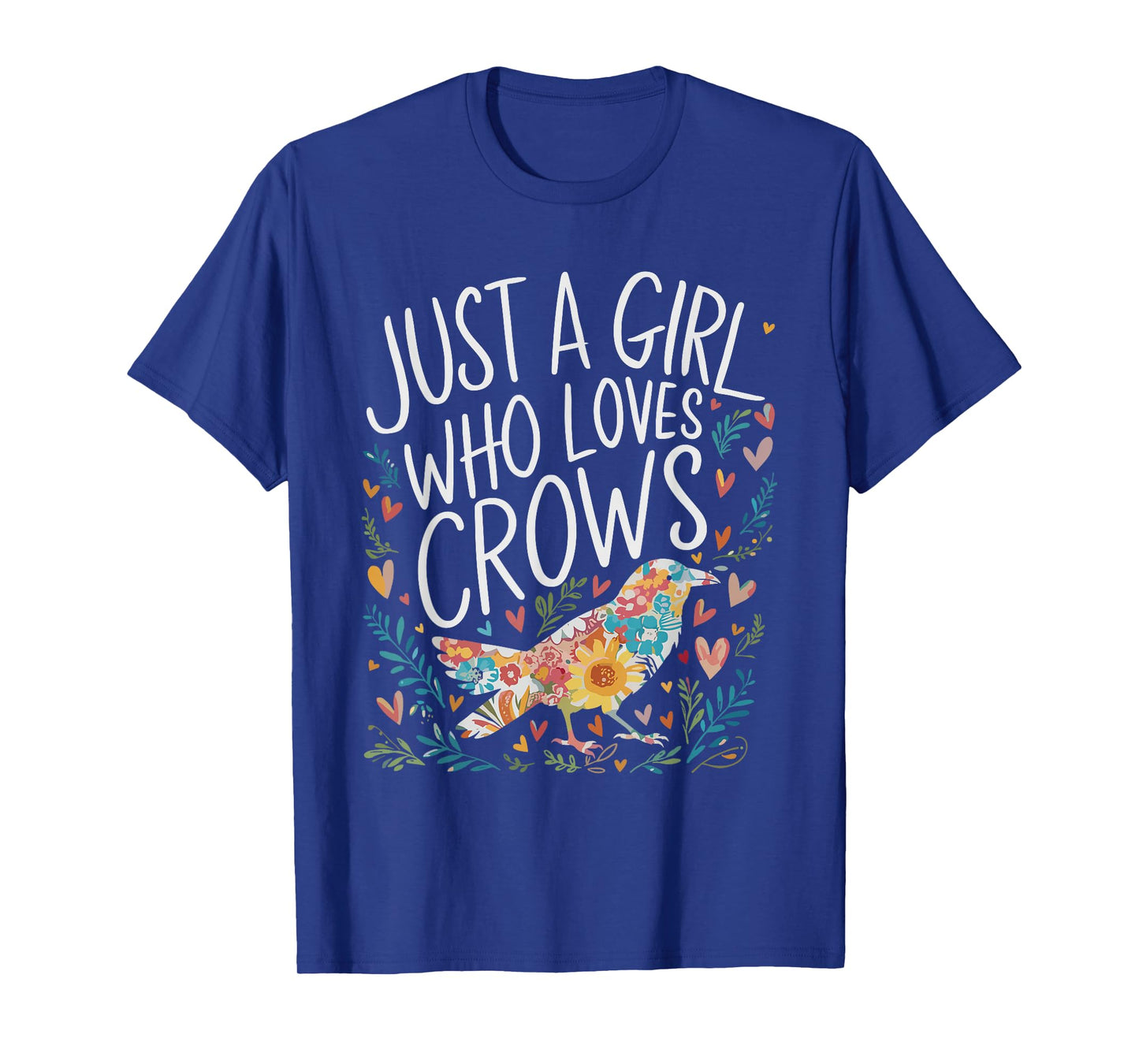 Cute Just A Girl Who Loves Crows Men Women Girls T-Shirt