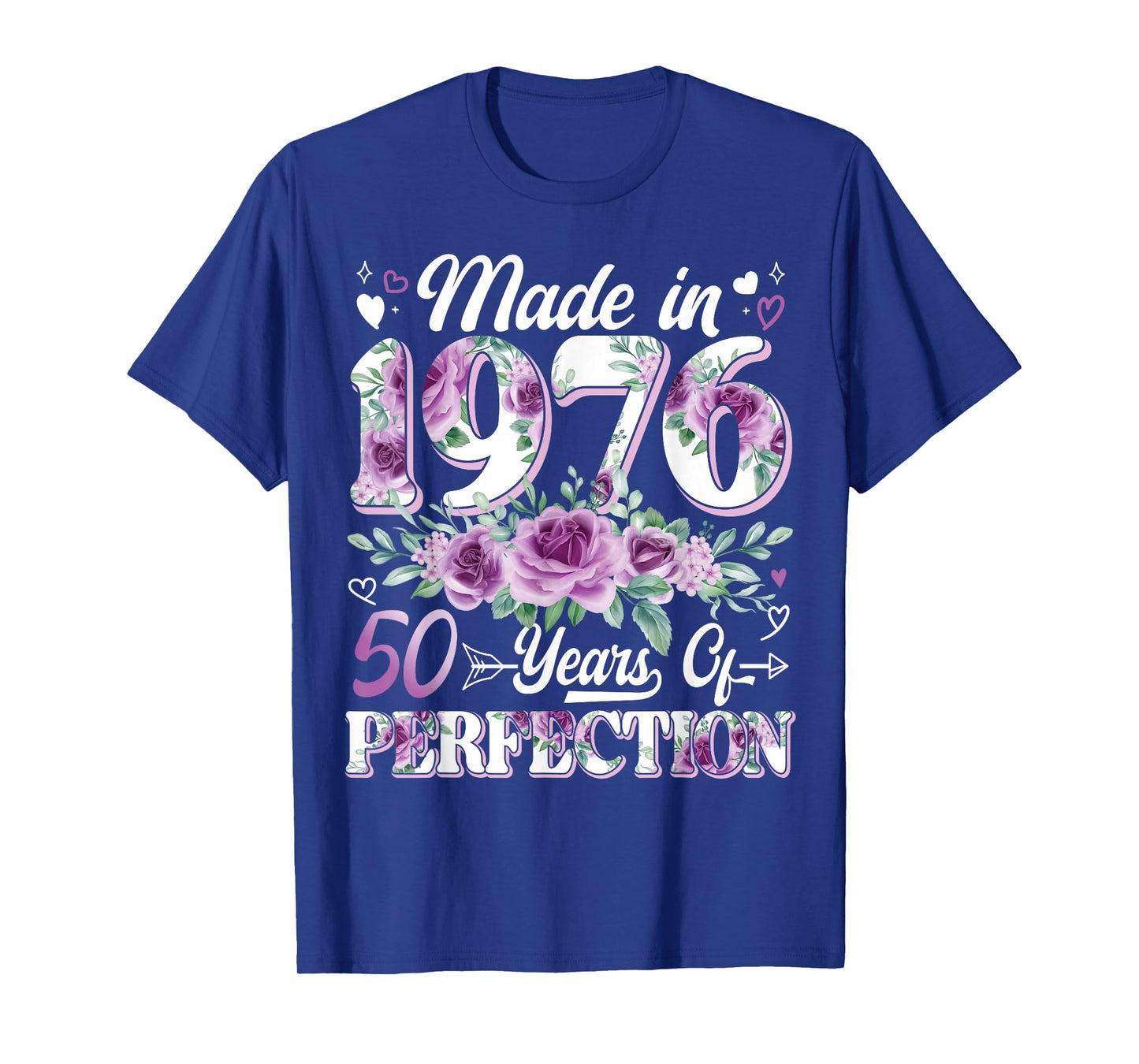 50 Year Old Made in 1976 Floral 50th Birthday Women T-Shirt