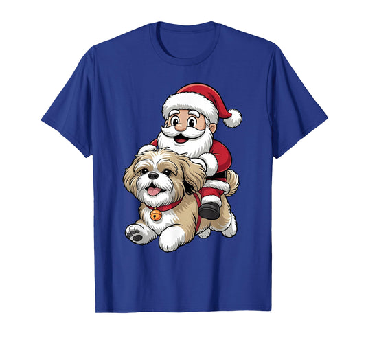 Shih Tzu Dog Lover Kids Men Women Christmas Pajama T-Shirt