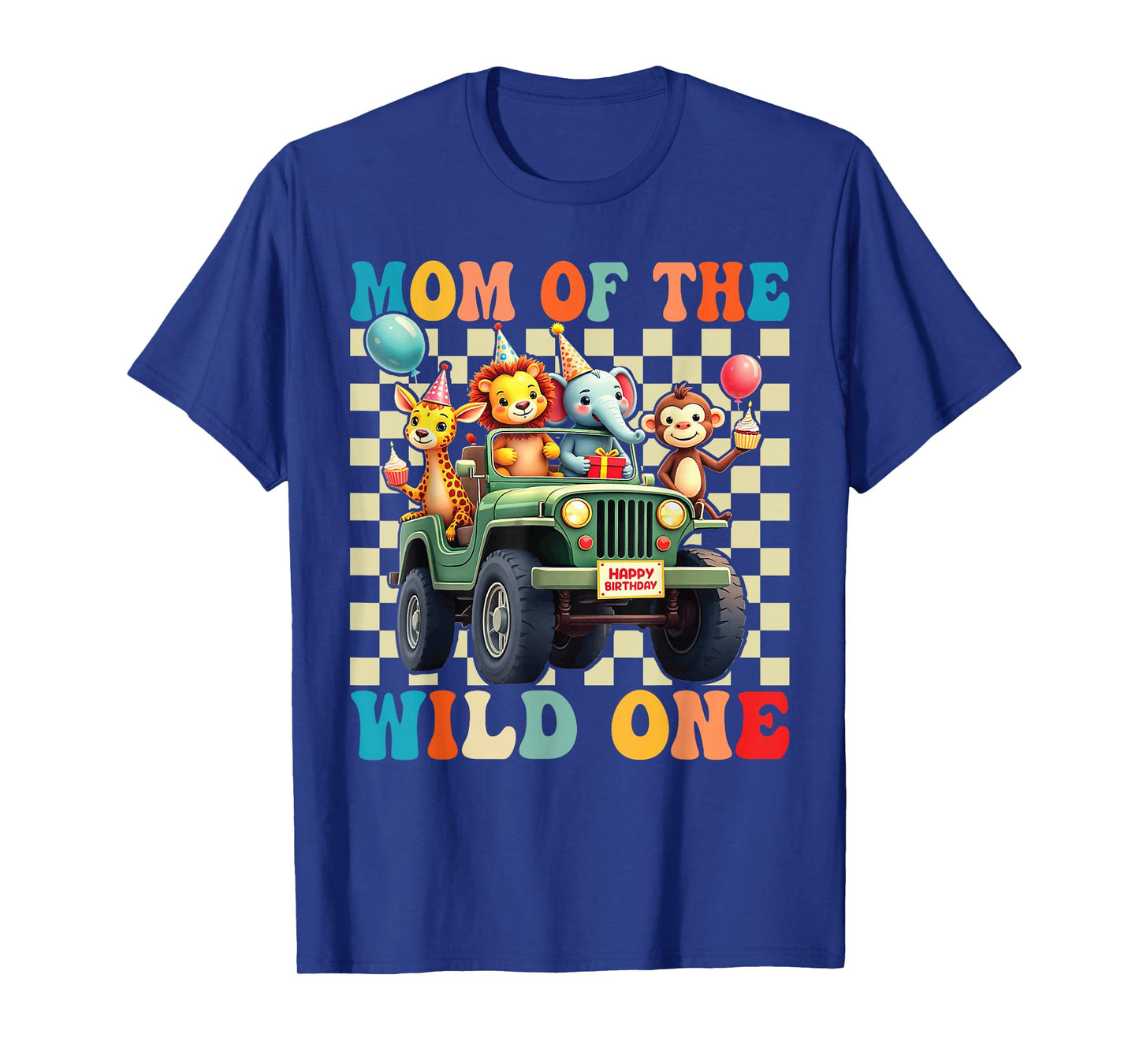 Mom of The Wild One 1st Birthday Safari Jungle Animals T-Shirt