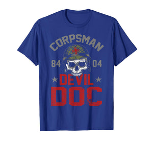Proud Hospital Corpsman 8404 Military Devil Doc Est 1898 T-Shirt