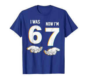 Six Seven Meme 7 Year Old Birthday Shirt was 6 Now I'm 7 T-Shirt