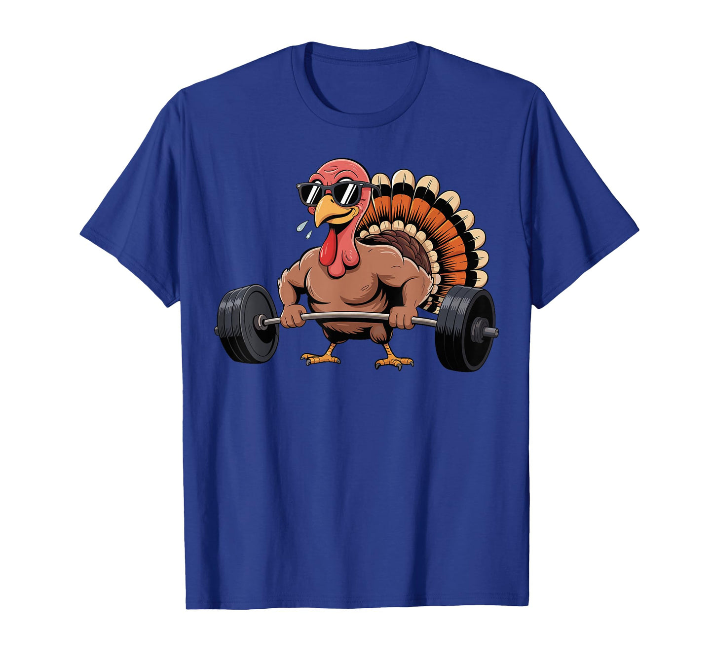Thanksgiving Workout Turkey Barbell Lift Gym Men Women T-Shirt