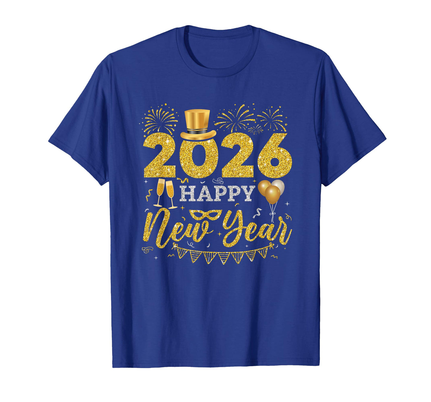 Happy New Year Party 2026 Ballon Family Matching Men Women T-Shirt