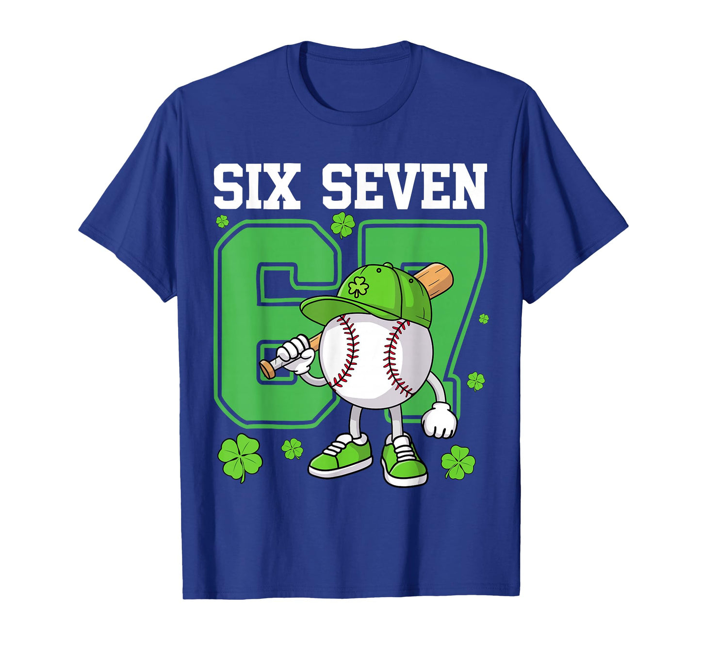 Boys St Patricks Day 67 Six Seven Baseball Ice Cream Drip T-Shirt