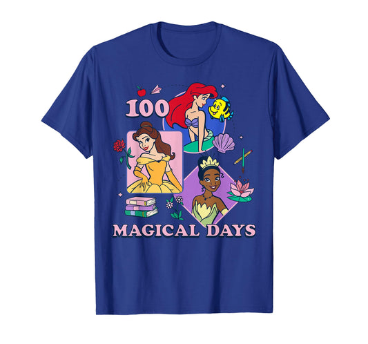 Disney Princess 100 Magical Days of School 100th Day T-Shirt