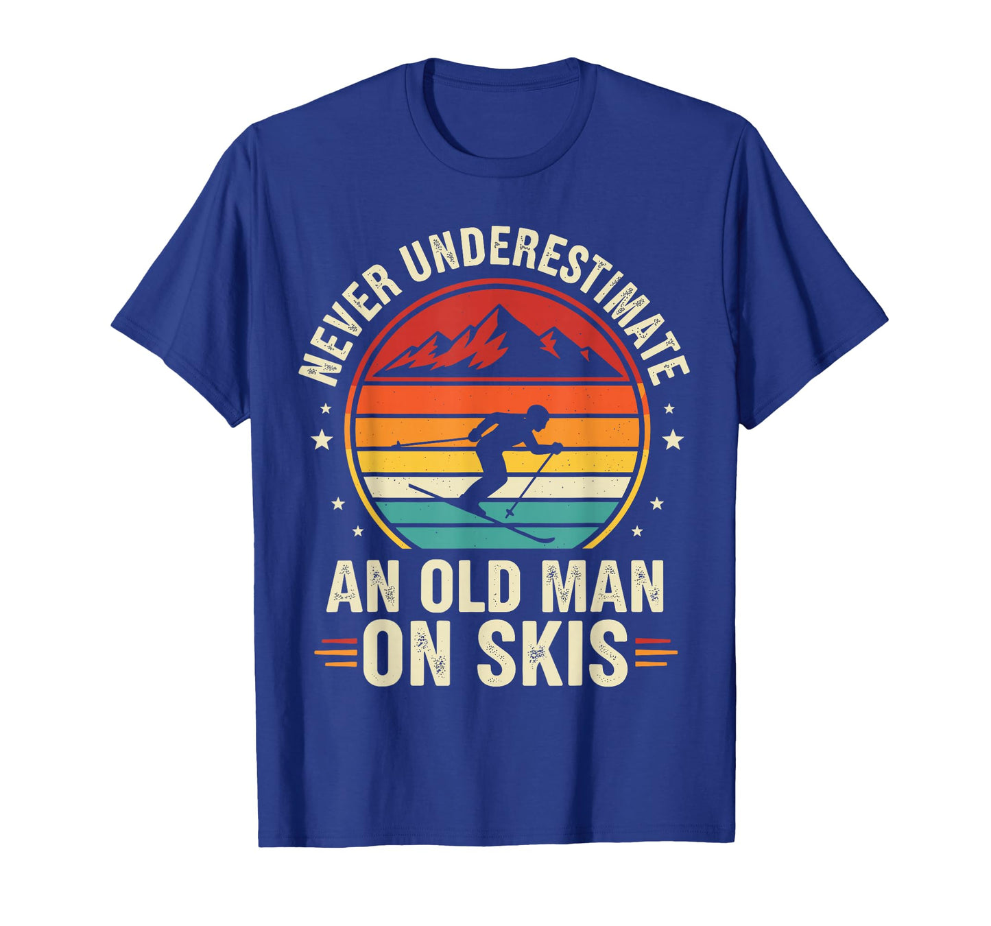 Vintage Skiing Shirt, Never Underestimate an Old Man On Skis T-Shirt
