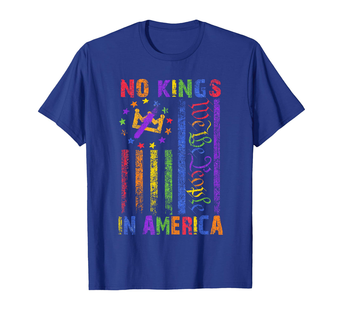 Funny No Kings in America LGBT Retro T-Shirt