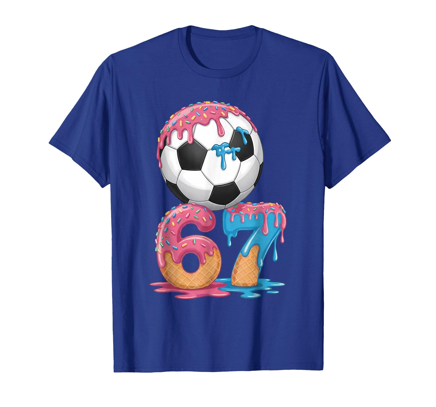 Soccer Drip Number 67 Boys Soccer Player 67 T-Shirt