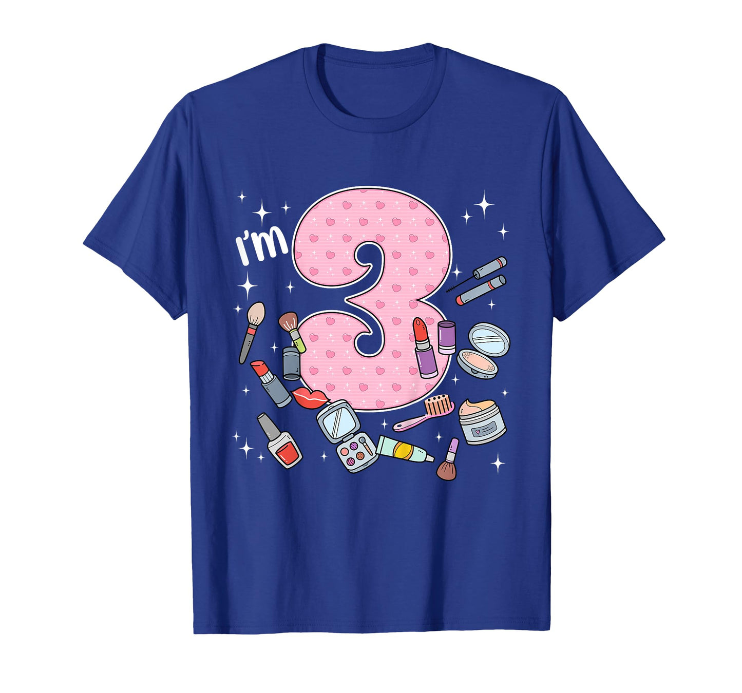 3rd Birthday Makeup Spa Nail 3 Years Old Girl Bday Party T-Shirt