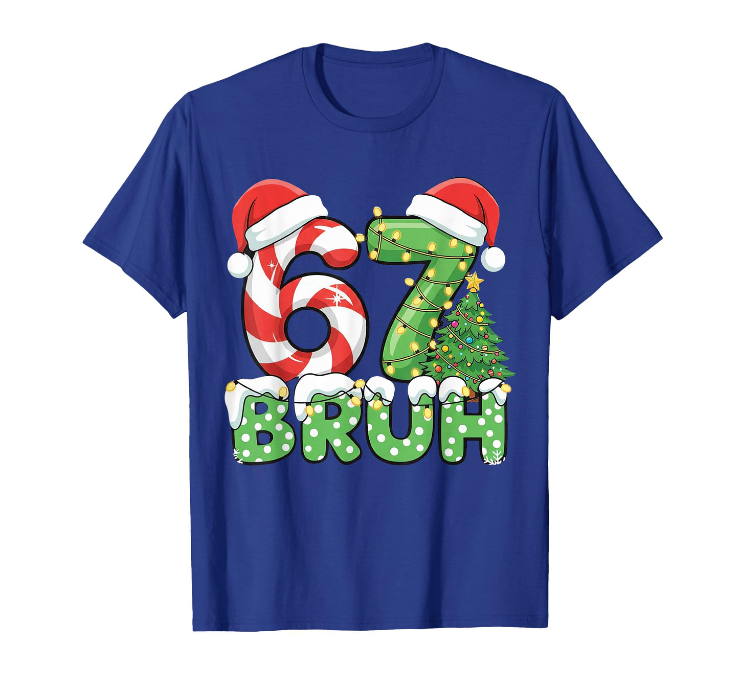 Six Seven 67 Funny Santa Bruh Christmas Meme T-Shirt