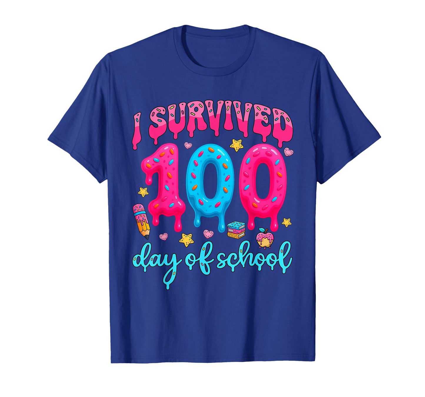 I Survived 100th Days of School Students Teachers 100 Days T-Shirt
