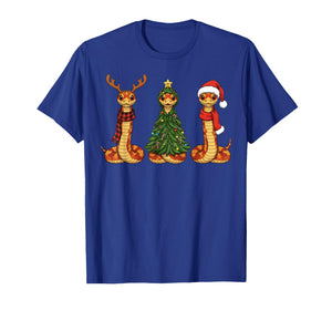 Retro Christmas Corn Snake Santa Reindeer T-Shirt