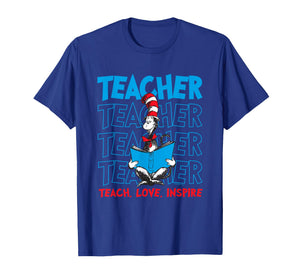 Dr Seuss Cat in The Hat Teacher Officially Licensed T-Shirt
