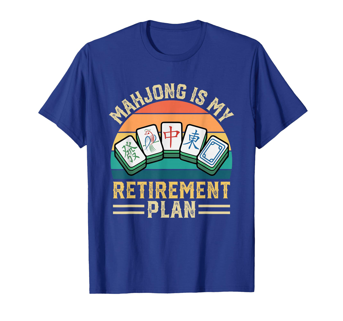 Mahjong is My Retirement Plan Vintage Mah jongg Tile Queen T-Shirt