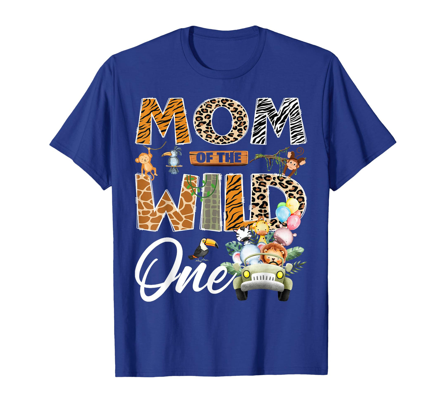 Mom of The Wild One 1st Birthday Boy Safari Jungle T-Shirt