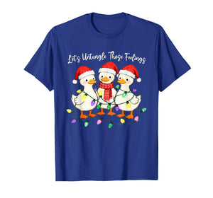 Let's Untangle Those Feelings Goose Christmas Counselor T-Shirt