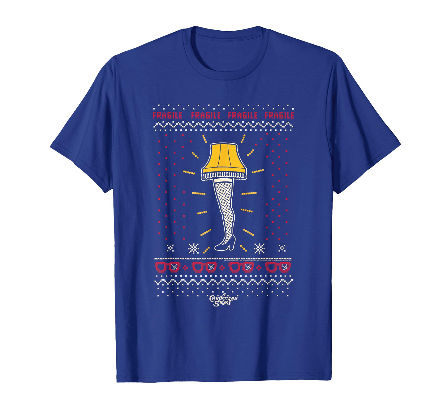 A Christmas Story Fragile Leg Lamp Sweater Print Xmas Movie T-Shirt