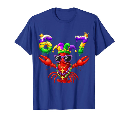 67 Mardi Gras Crawfish Beads Six Seven Carnival Boy Kids 6 7 T-Shirt