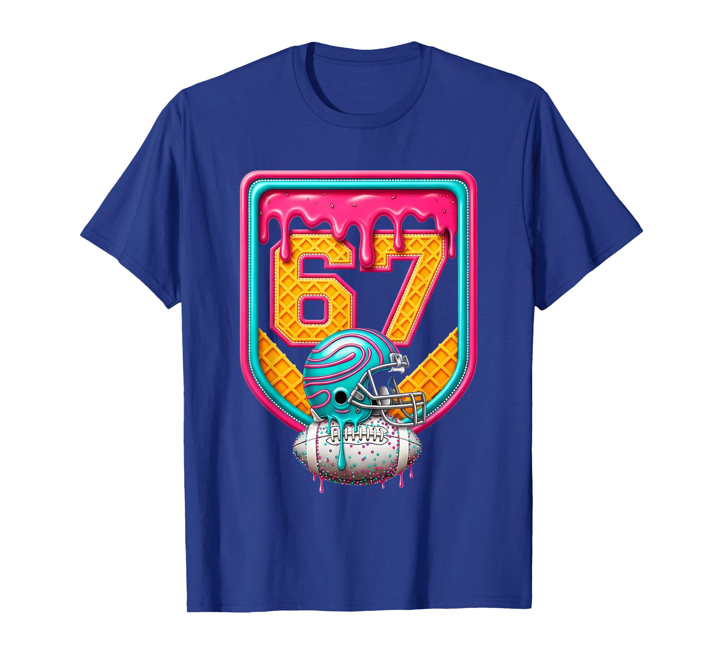 Football Drip Number 67 Football Player T-Shirt