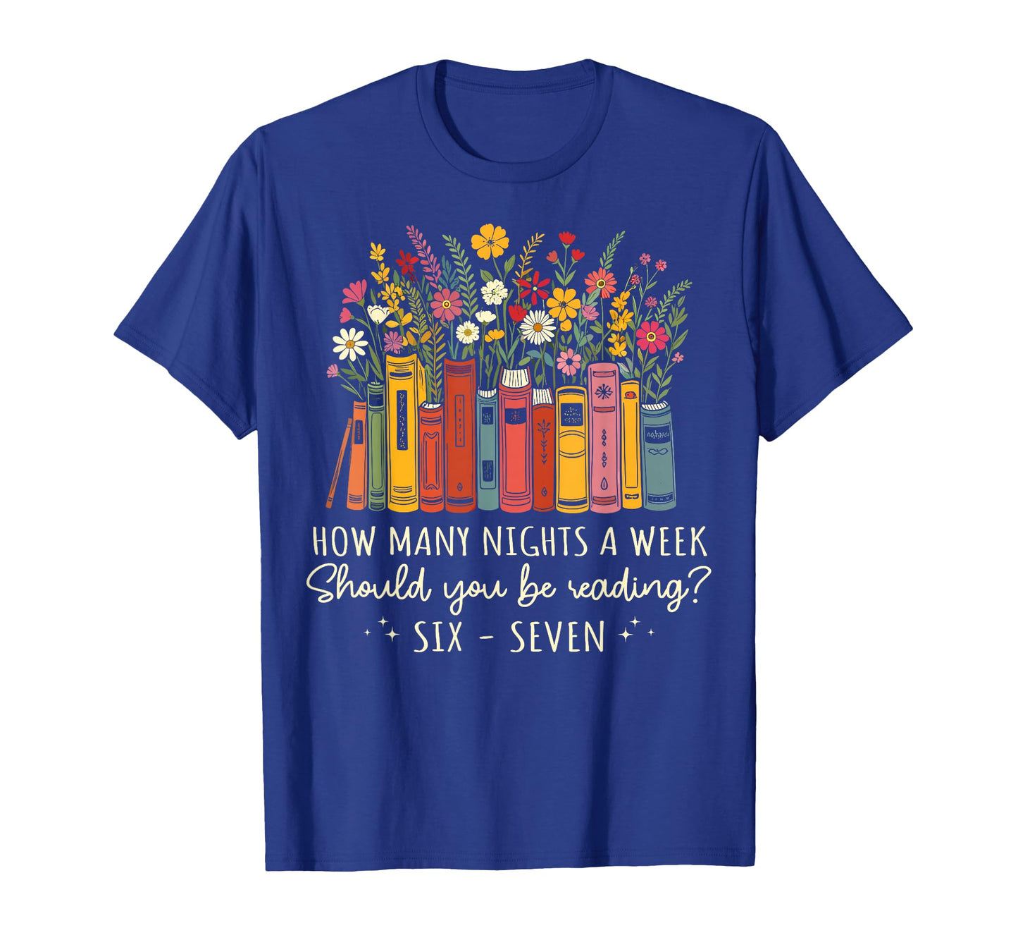 How Many Nights Reading 67 English Teacher Floral Book Lover T-Shirt