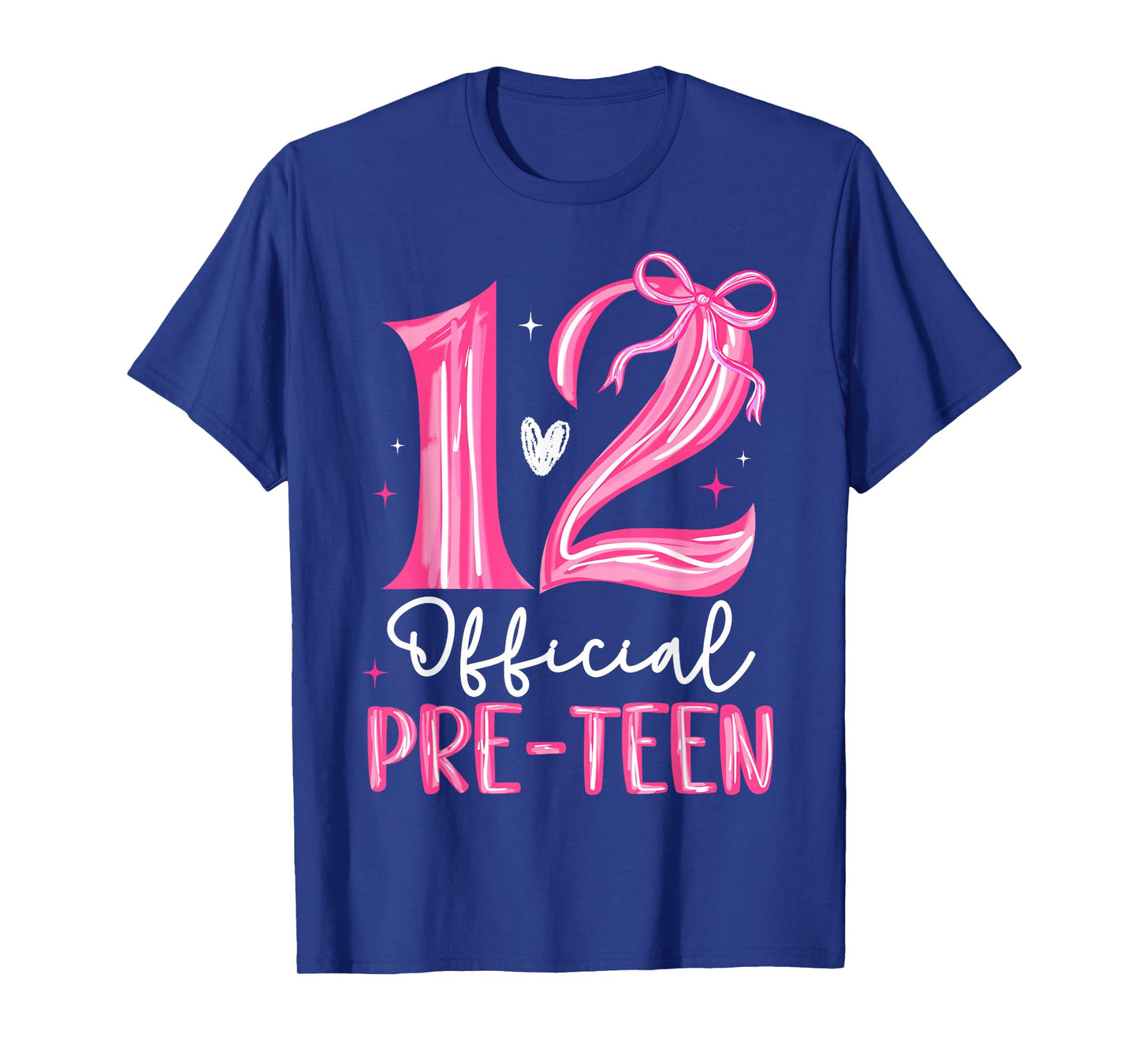 12 Official Pre-Teen 12th Birthday Girl Bow 12 Year Old Kids T-Shirt