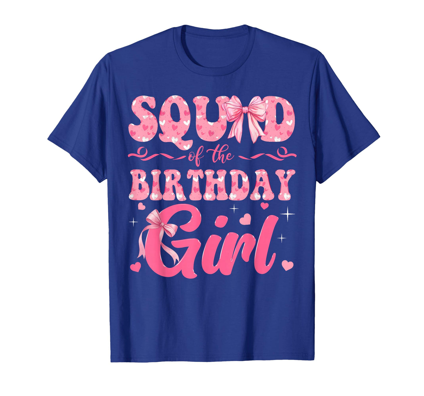 Squad of The Birthday Girl Family Pink Coquette Bow T-Shirt