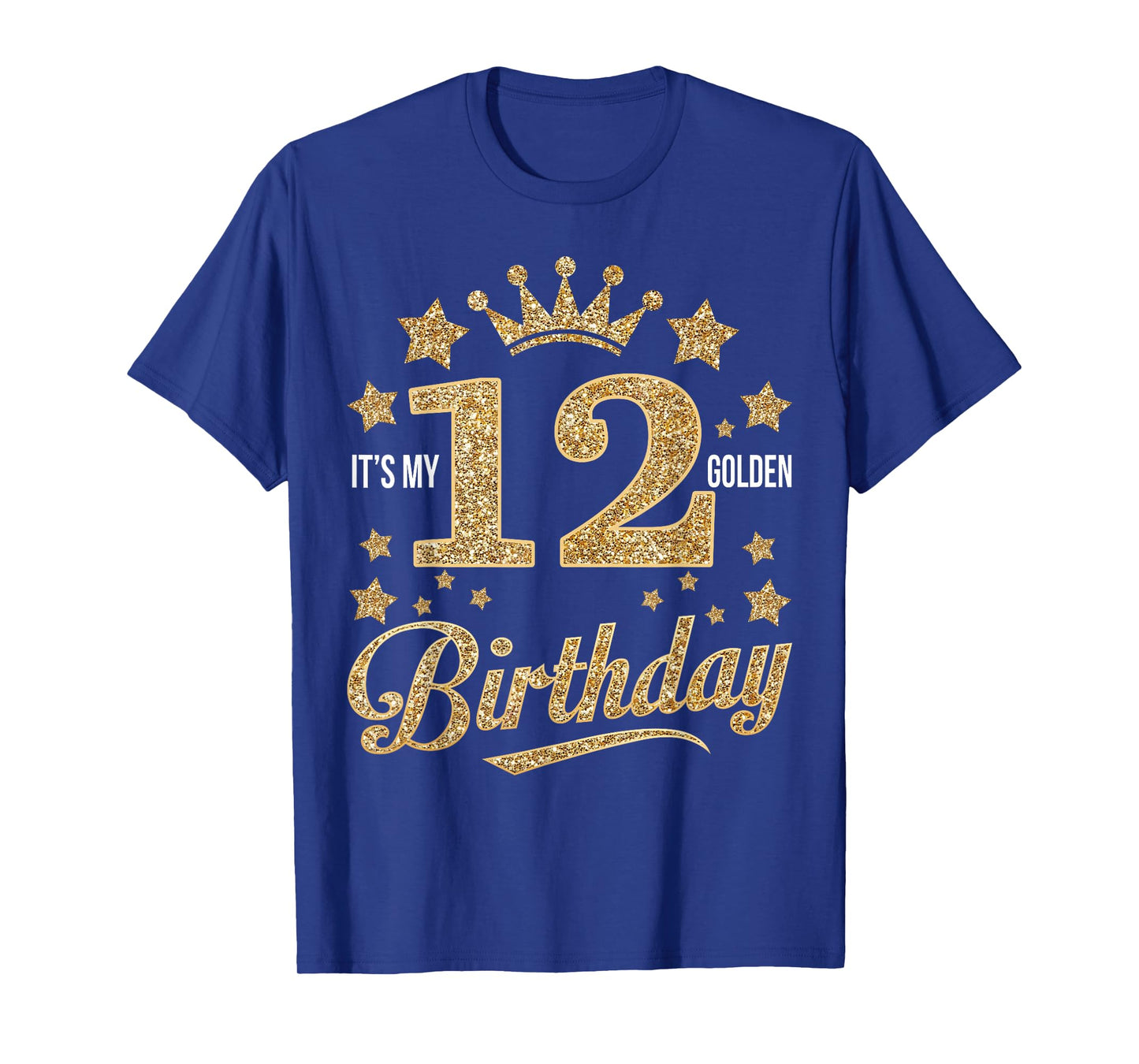 It's My 12th Golden Birthday 12 Year Old Bday Groovy T-Shirt
