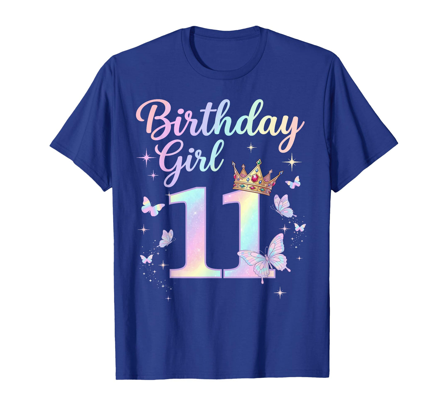 11th Birthday Shirt for Girls 11 Year Old Butterfly Bday T-Shirt