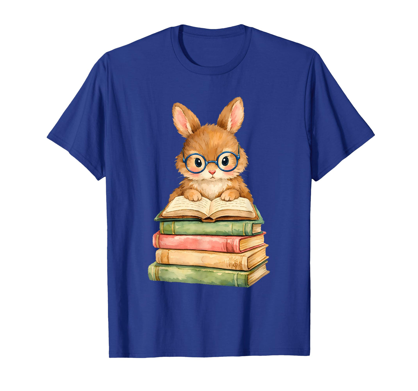 Reading Bunny Rabbit Glasses Book Bookworm Teacher Women T-Shirt