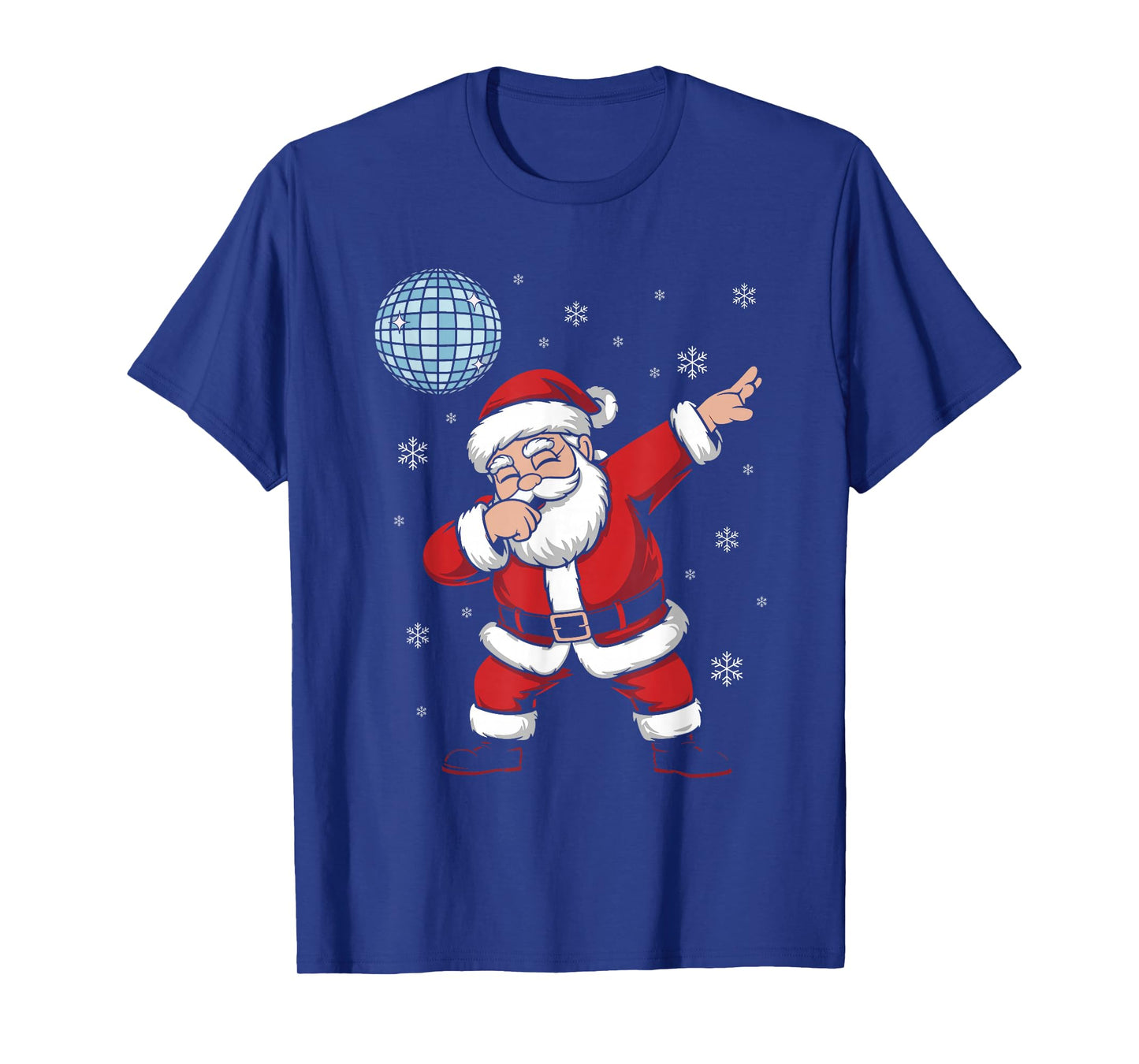 Christmas Disco Ball Dabbing Disco Santa T-Shirt