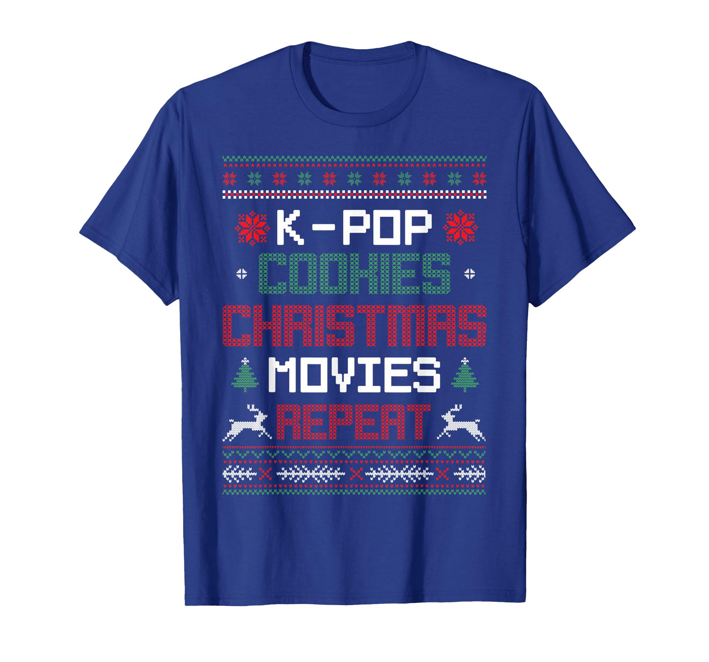 K-Pop Cookies Christmas Movies Repeat Korean Pop Music Xmas T-Shirt