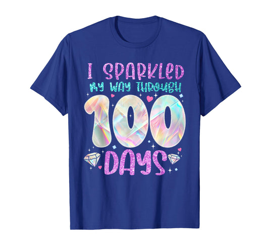Funny 100 Days of School Teacher Student Kids 100th Day T-Shirt