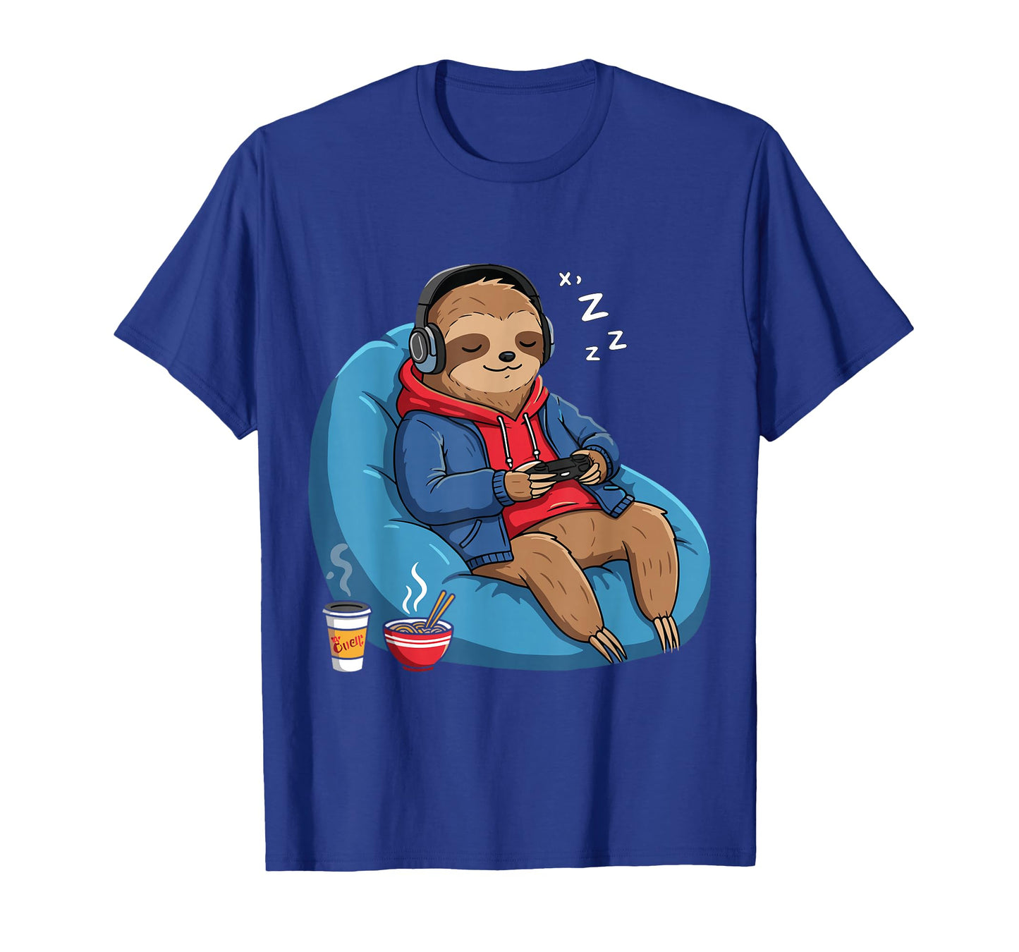 Gamer Sloth Sleeping Video Game Funny T-Shirt