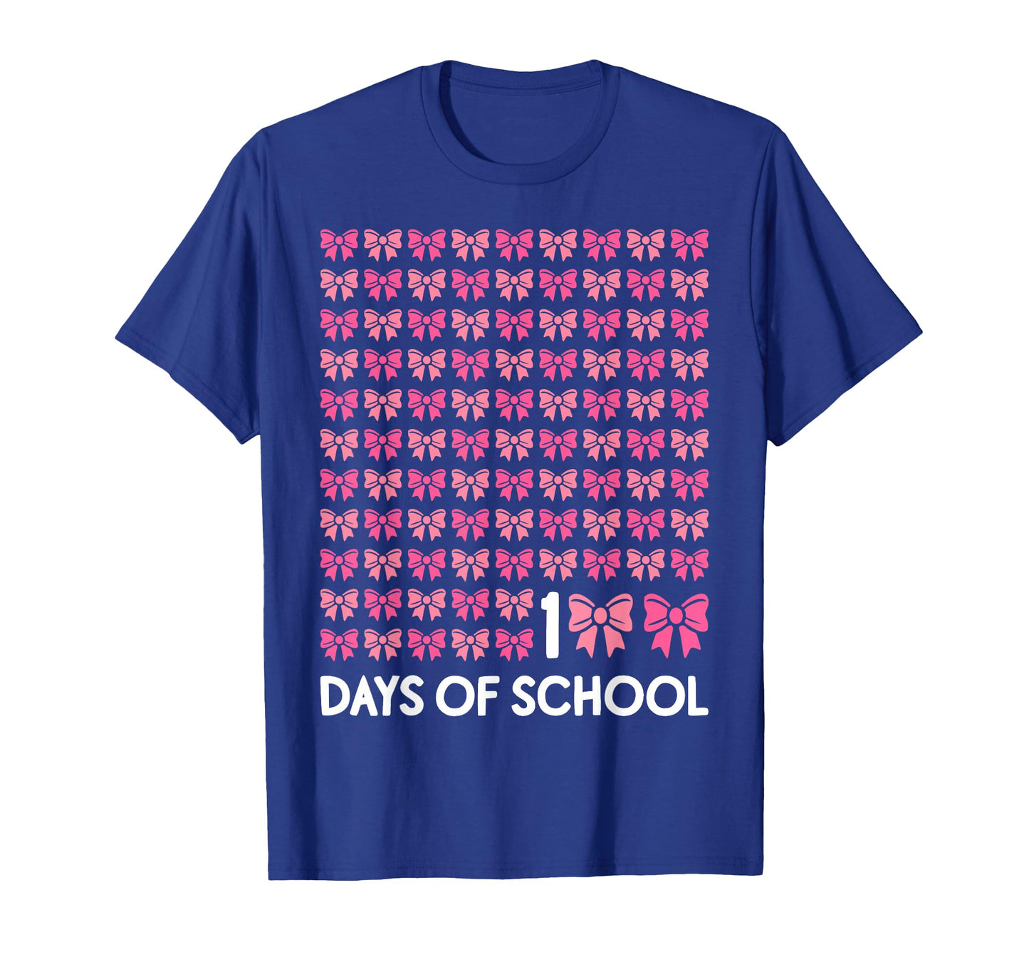 100 Days of School Girls Coquette Bow 100th Day of School T-Shirt