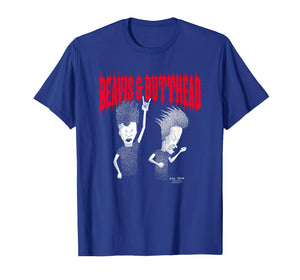 Beavis and Butt-Head Heavy Metal Headbangers Funny Cartoon T-Shirt