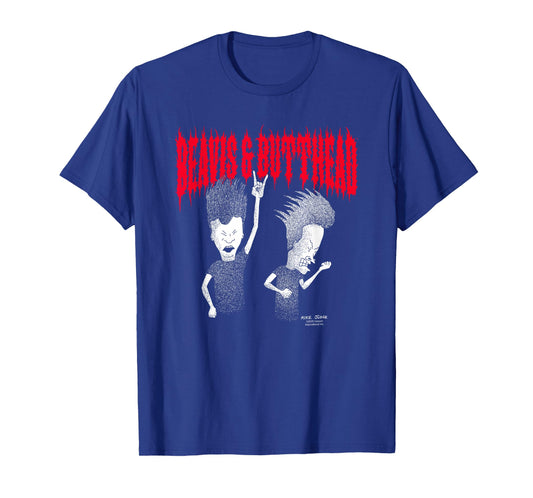 Beavis and Butt-Head Heavy Metal Headbangers Funny Cartoon T-Shirt