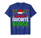 Santas Favorite Nurse RN Christmas Nursing Christmas Nurse T-Shirt