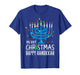 Merry Christmas Happy Hanukkah Jewish Menorah Chanukah Pjm T-Shirt