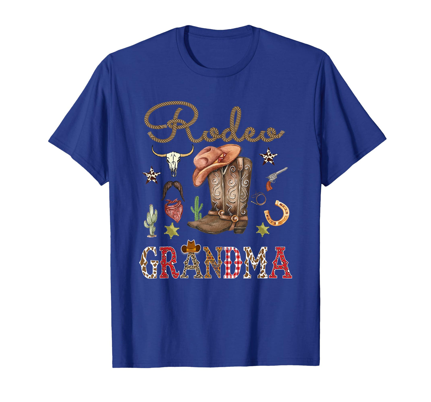 Rodeo Grandma Cowboy Cowgirl Birthday Matching Family T-Shirt