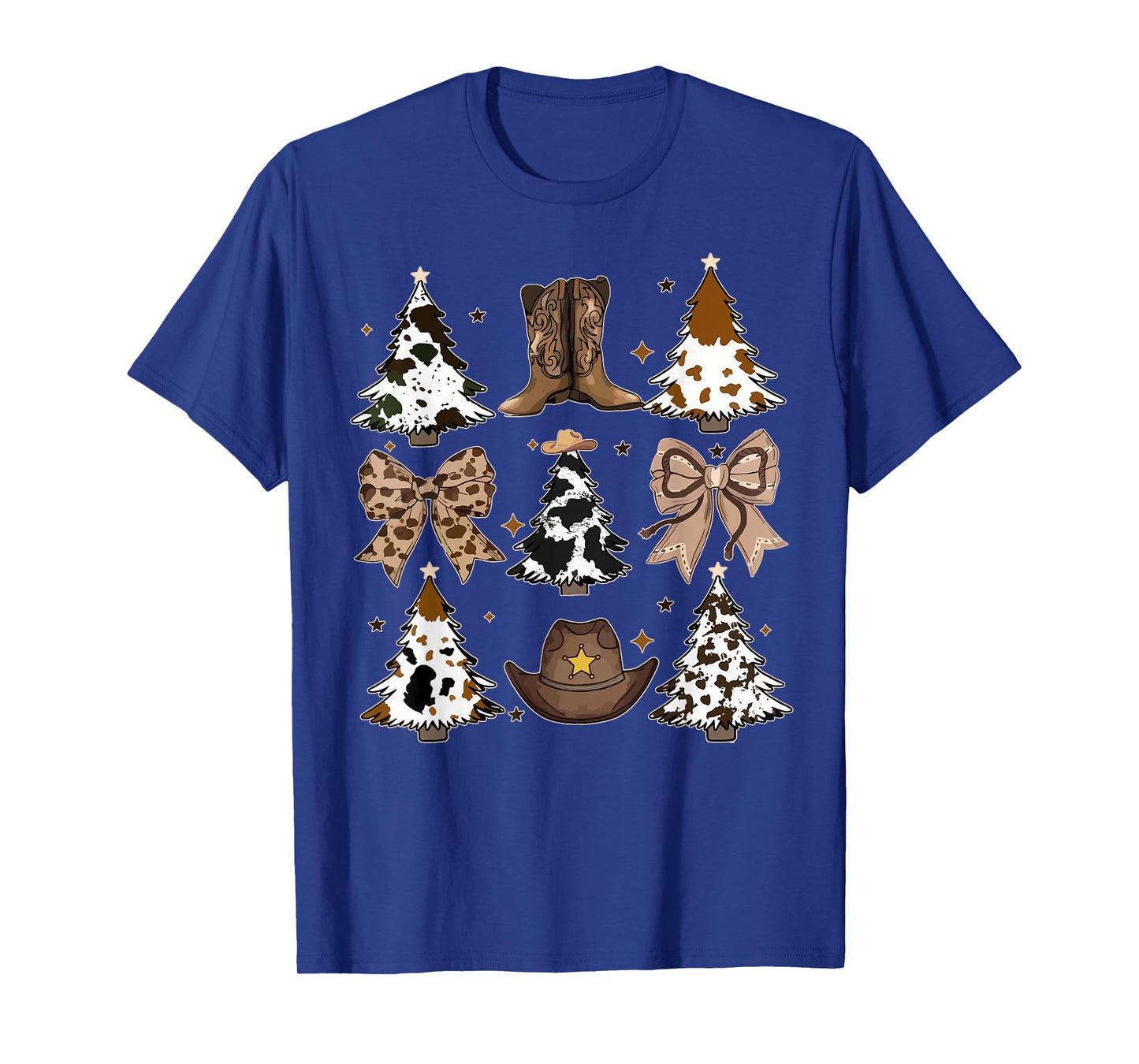 Howdy Christmas Cowboy Cowgirl Squad Coquette Bow Girl Women T-Shirt