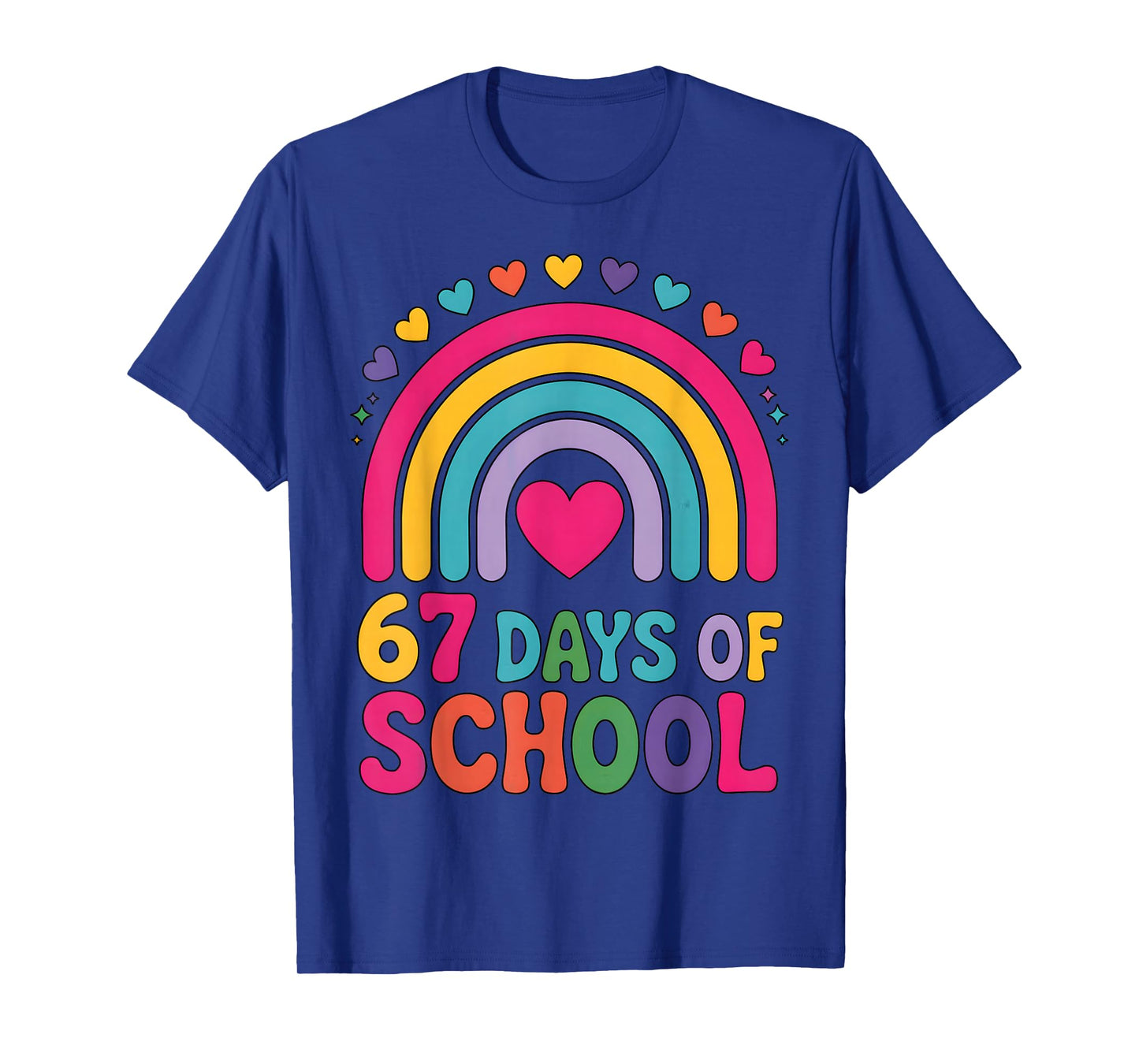 I Survived 67 Days of School Tie Die Rainbow Lovers Girls T-Shirt