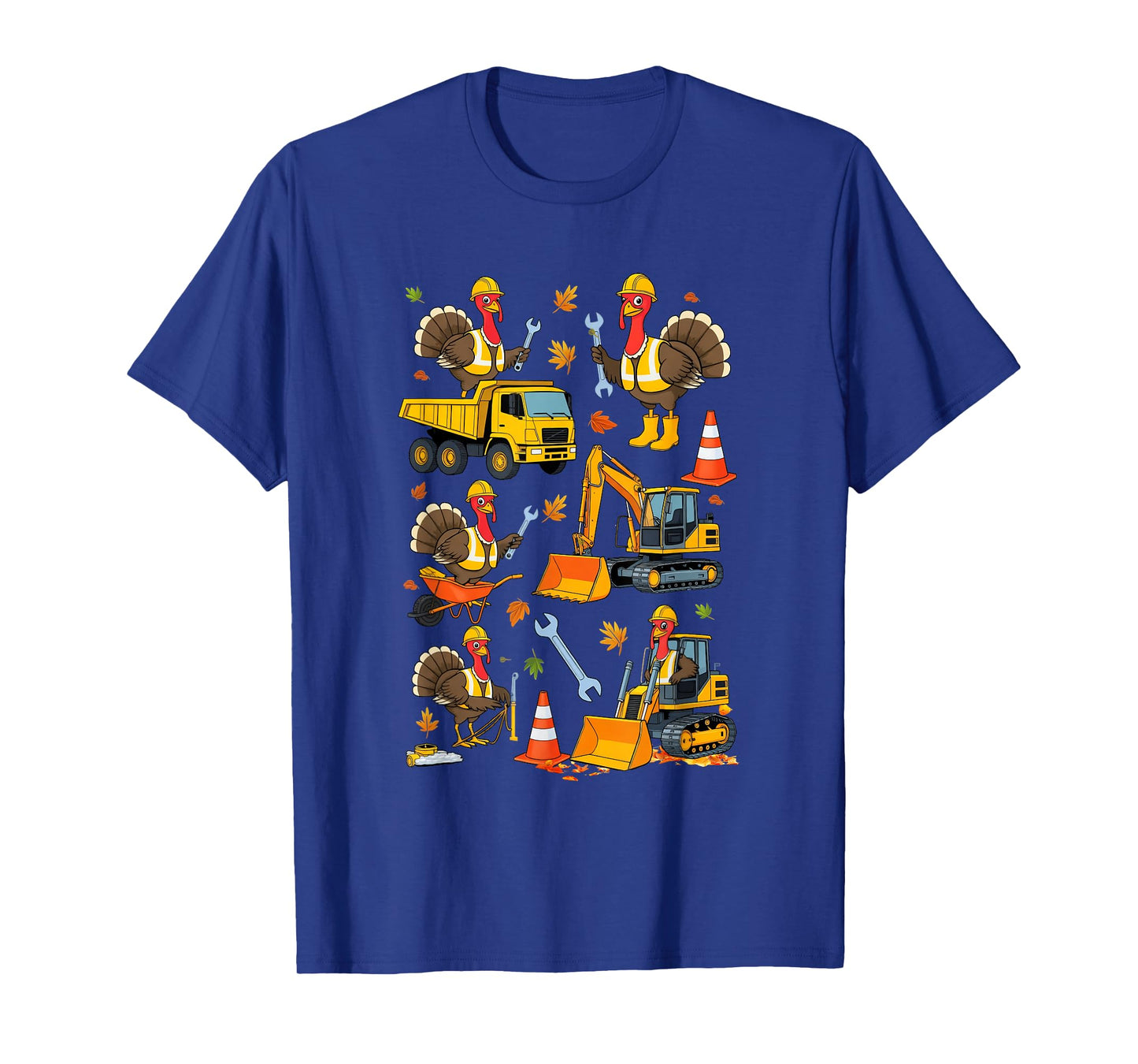 Construction Turkey Builder Excavator Truck Thanksgiving T-Shirt